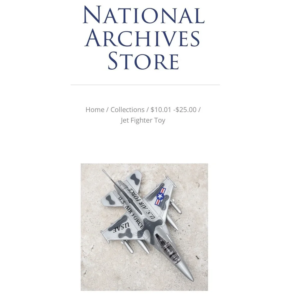 USAF F-16 Fighter Jet 1/72 Diecast Aircraft Pullback - National Archives Store - Picture 10 of 10